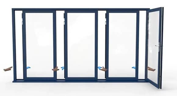 aluminum folding patio doors | Individual panels | Aluminum